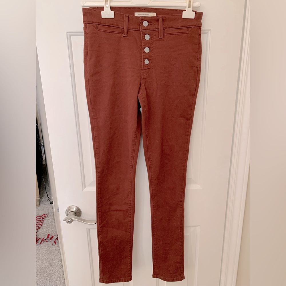 Levi’s 311 Shaping Skinny in Rust - Sz 27